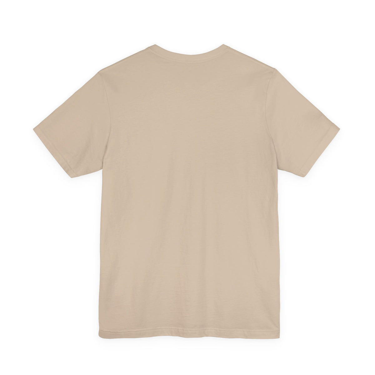 Back of Before the Light Returns T-Shirt in Tan, showing the unprinted back.