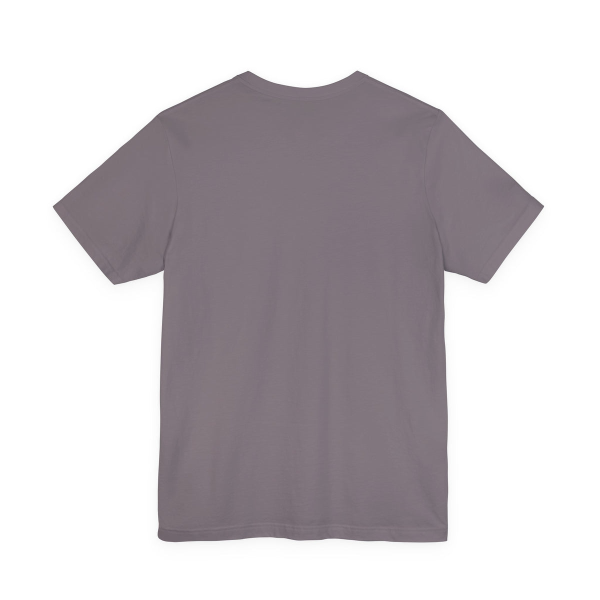 Back of The Patience of Wrath T-Shirt in Storm, showing the unprinted back.
